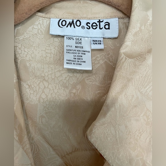 Vintage Como Seta Silk Safari Animal Top - Picture 3 of 9